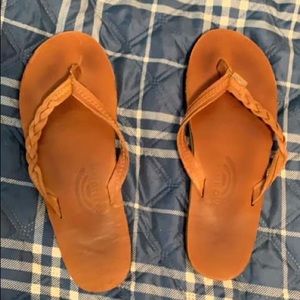 Rainbow flip flops small